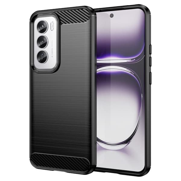 Carbon Flex Oppo Reno12 Pro kotelot - Musta Black