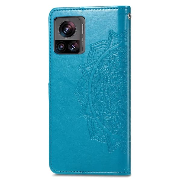 Mandala Motorola Edge 30 Ultra / X30 Pro Flippetui - Blå Blue