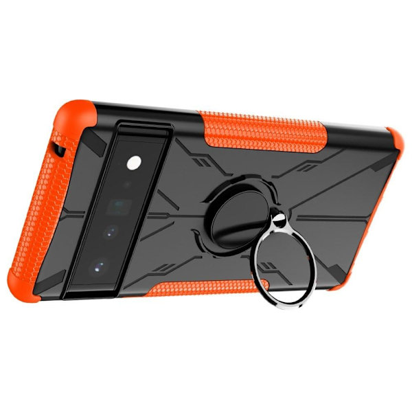 Kickstand-skydd med magnetisk platta för Google Pixel 6 Pro - Orange Orange