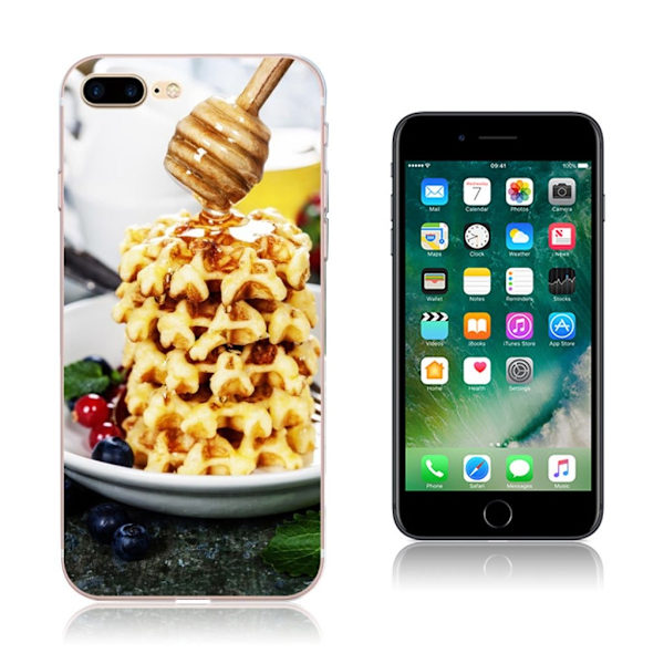 iPhone 7 Plus / 8 Plus softlyfit præget etui - Vaffel Multicolor