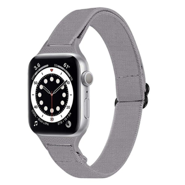 Apple Watch 42mm - 44mm nylon urrem - Lysegrå Silver grey