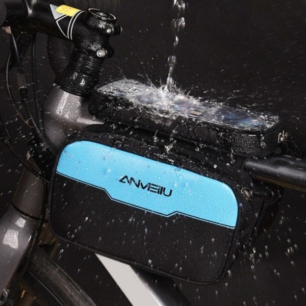 ANMEILU bike bag mount with rainproof cover - Grey Silver grey