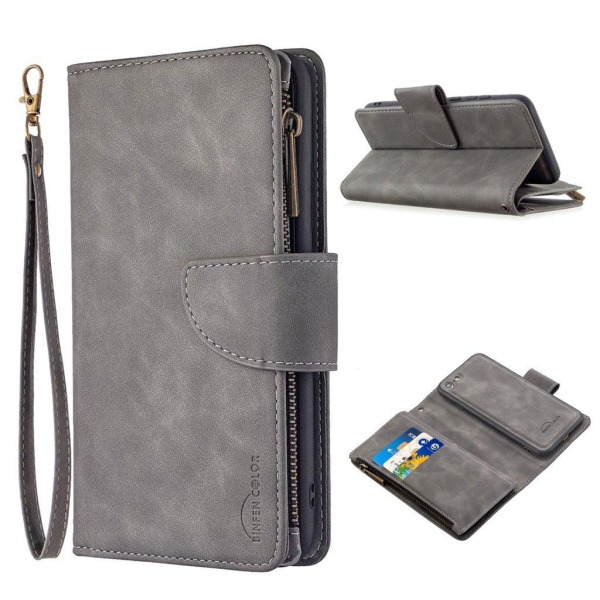 Premium Wallet iPhone SE 2020 etui - Sølv/Grå Silver grey
