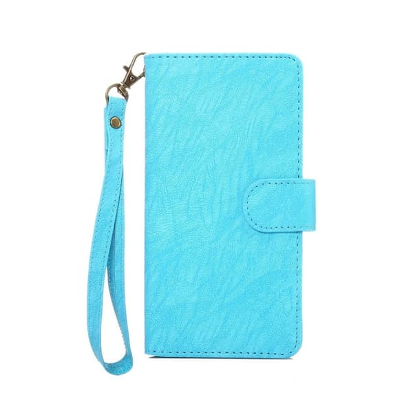 Universelt etui av lær, størrelse: 14.5x7.5x1.8cm - Blå Blue