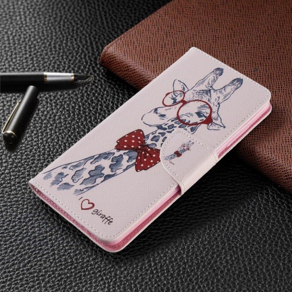 Wonderland Samsung Galaxy A51 etui – Sød giraf med briller Multicolor