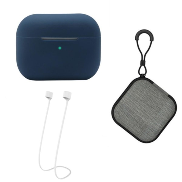AirPods Pro 2 silicone case with strap and storage box - Midnigh Blue