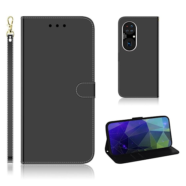 Mirror Huawei P50 Flip Etui - Sort Black