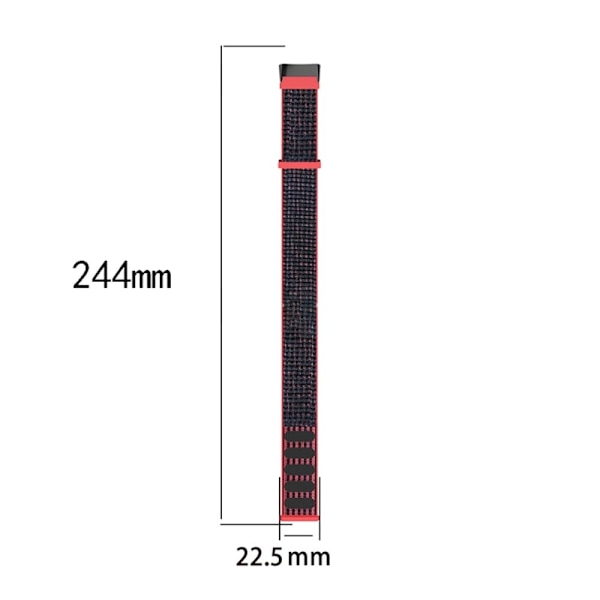 Elastisk klokkerem i nylon Fitbit Charge 5 - Svart Black