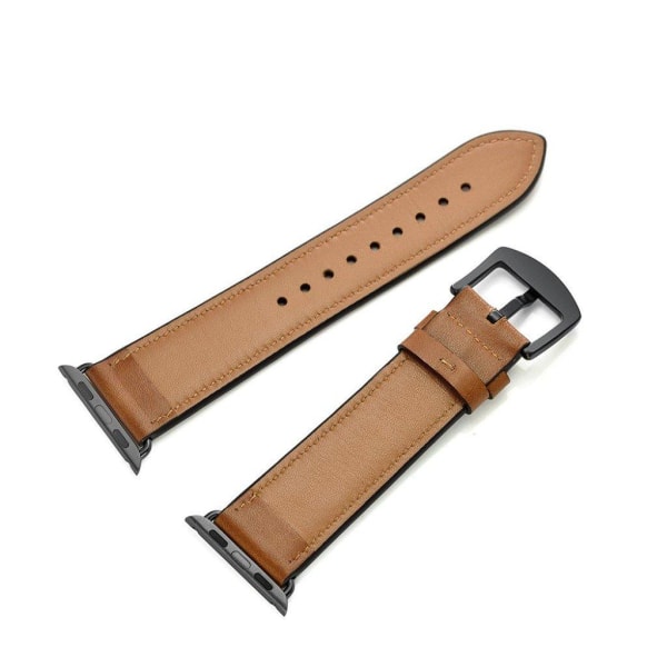 Crazy Horse Apple Watch Series 5 40mm klockarmband i äkta läder - Brun Brun