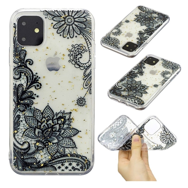 Deco iPhone 11 Pro Max kuoret - Musta Pitsi Black