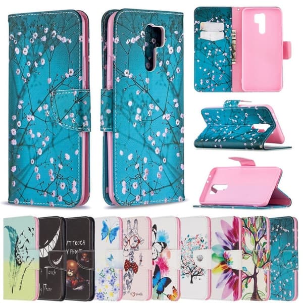 Wonderland Xiaomi Redmi 9 Läppäkotelo - Feather Multicolor