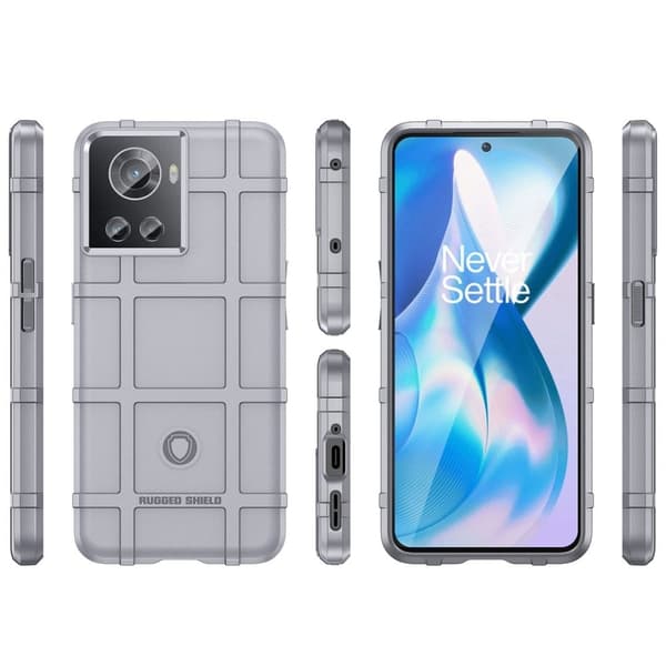 Rugged Shield OnePlus 10R / OnePlus Ace deksel - Grå Silver grey