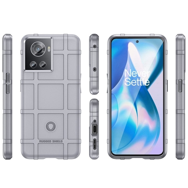 Rugged Shield OnePlus 10R / OnePlus Ace kotelot - Harmaa Silver grey