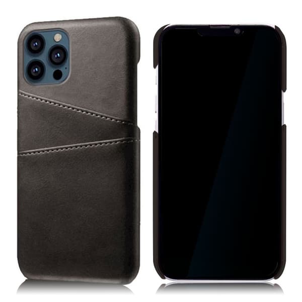 Dual Card Suojakotelo iPhone 13 Pro - Musta Black