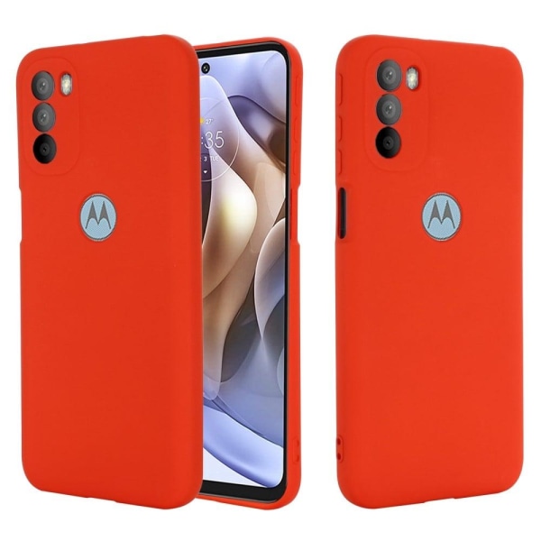 Matte Liquid Silikone Cover til Motorola Moto G51 5G - Rød Red