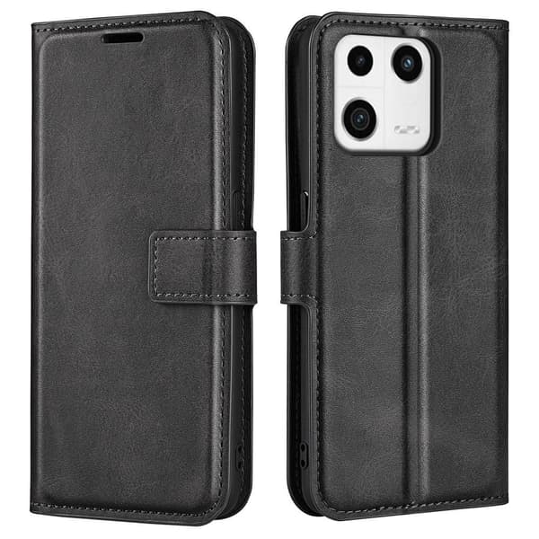 Læretui med Lommebok til Xiaomi 13 - Svart Black