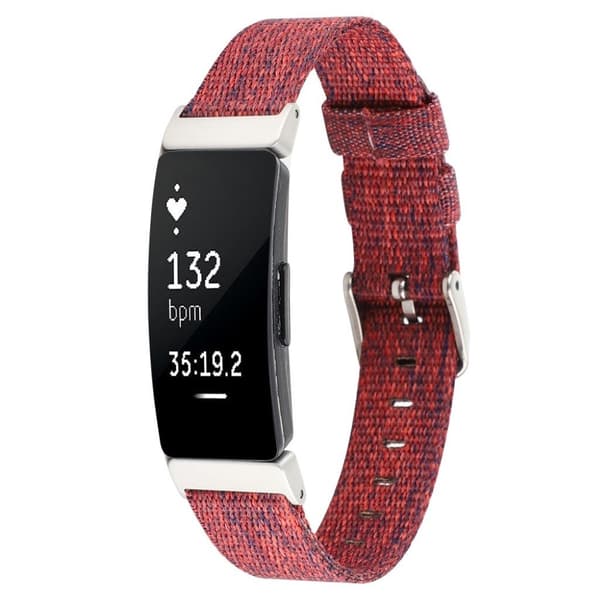 Fitbit Inspire / Inspire Hr Nylon Klokkereim - Rød Red
