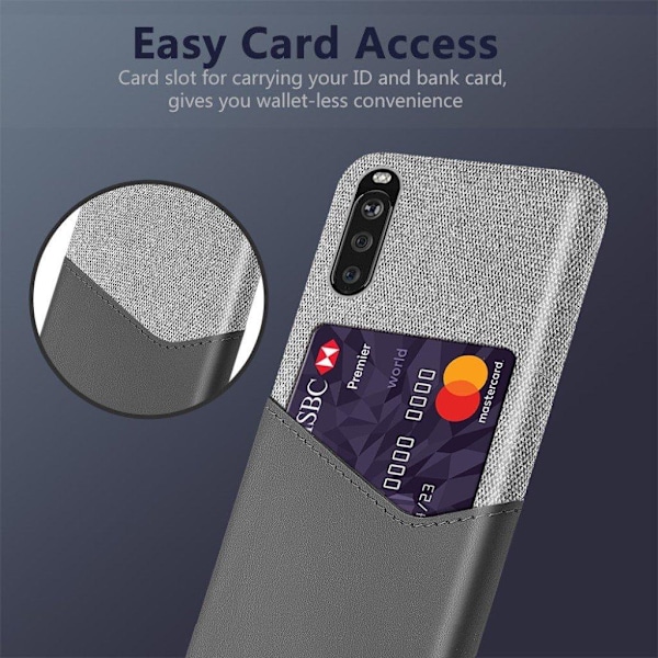 Bofink Sony Xperia 10 II Card Cover - Grå Silver grey