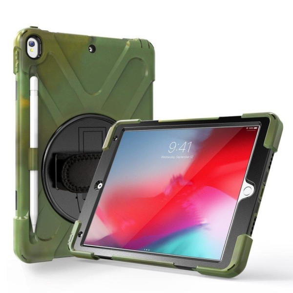 iPad Air (2019) X-Shape swivel suojakotelo  - Camouflage Multicolor