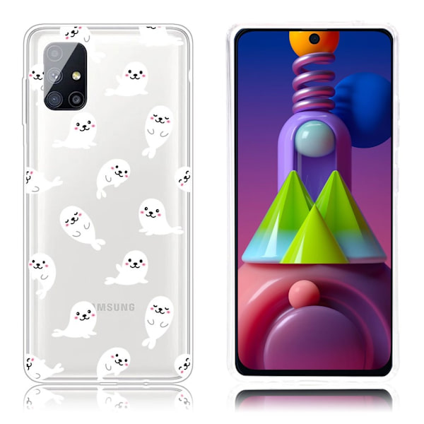 Deco Samsung Galaxy M51 Etui - Cute Face White
