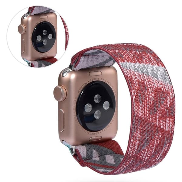 Apple Watch Series 5 / 4 44mm nylonkellonauha - Viininpunainen Red