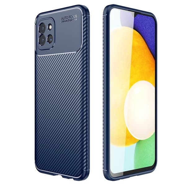 Carbon Shield Samsung Galaxy A03 Suojakotelo - Sininen Blue