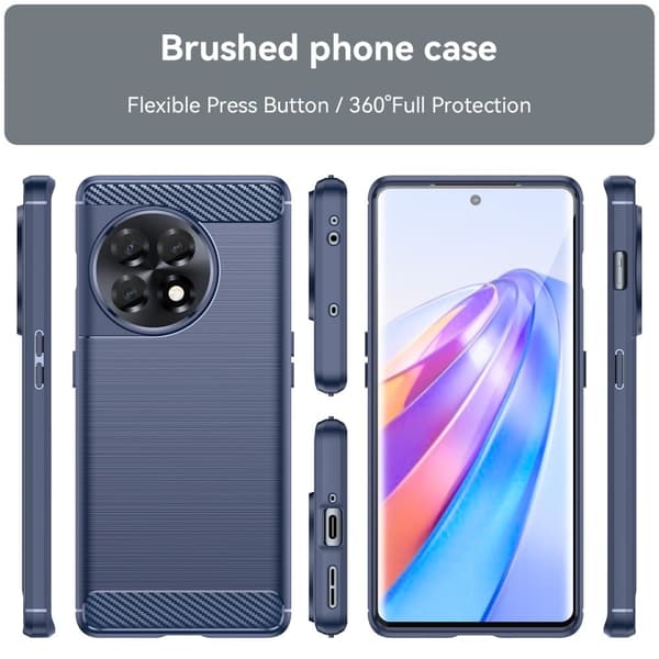 Carbon Flex Suojakotelo OnePlus 11R / Ace 2 - Sininen Blue