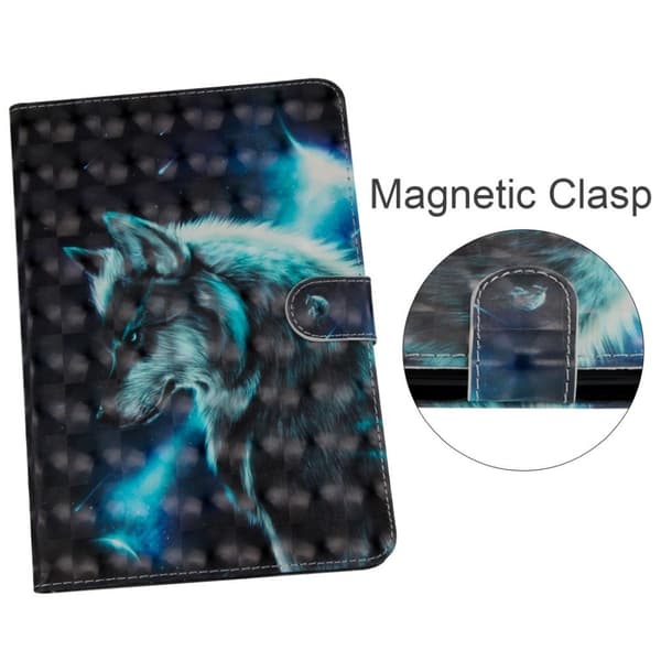 Amazon Kindle Paperwhite 4 (2018) Mønster Læretui - Wolf Blue