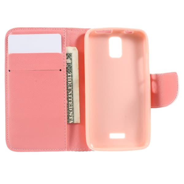 Moberg Huawei Y360 Lær Kortholder Etui - Hjerte Og Ring Multicolor