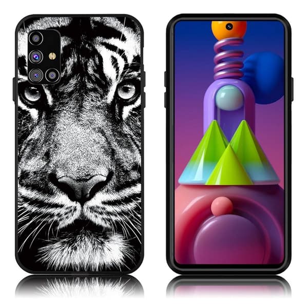 Imagine Samsung Galaxy M51 kotelot - Tiikeri Silver grey
