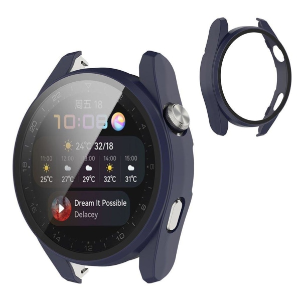 Huawei Watch 3 Pro TPU cover + hærdet glas - Mørkeblå Blue