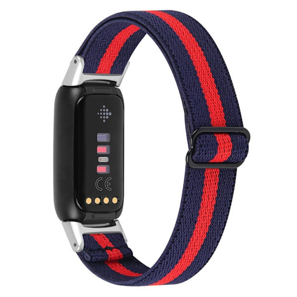 Fitbit Luxe väriliitos elastinen kellonhihna - Keskiyön Sininen / Punainen Blue