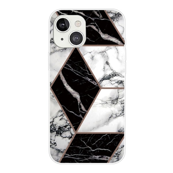 Marble design iPhone 14 cover - Grå / Sort / Hvid Multicolor
