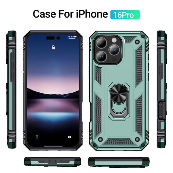Bofink Combat iPhone 16 Pro skal - Svartaktig Grön Grön