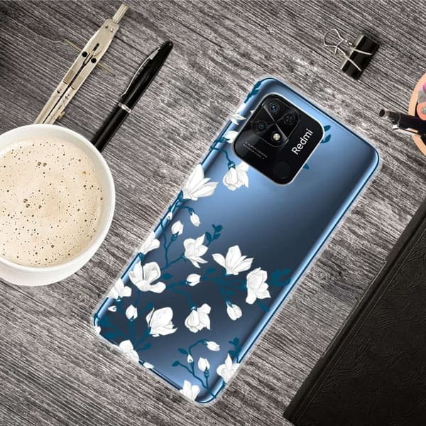 Deco Xiaomi Redmi 10C Etui - Magnolias White