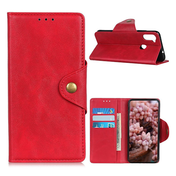 Alpha läder Samsung Galaxy M11 fodral - Röd Röd