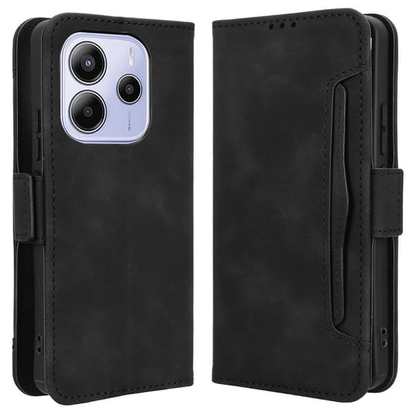 Moderne Xiaomi Redmi Note 14 5G læderetui med pung - Sort Black