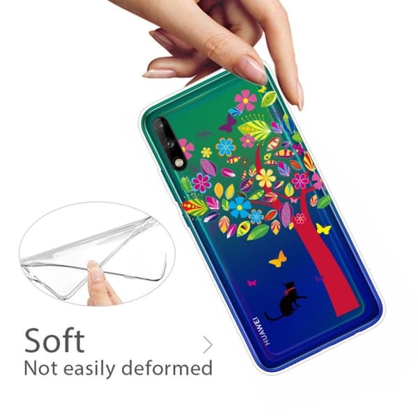 Deco Huawei P40 Lite E deksel - Fargerikt tre Multicolor