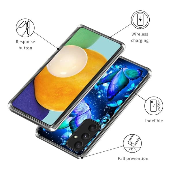 Deco Samsung Galaxy A15 kotelot - Tyyli E Blue