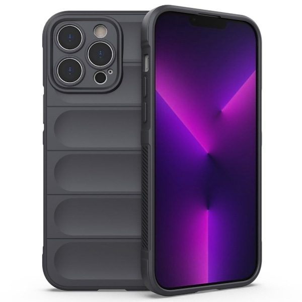 Mjukt greppformat iPhone 14 Pro Max skal - Silver/Grå Silvergrå
