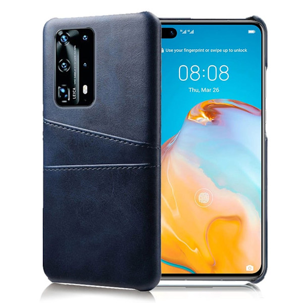 Dual Card case - Huawei P40 - Mørk Blå Blue