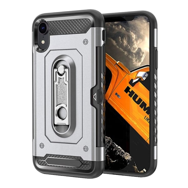 iPhone 9 beskytter cover af hybridmateriale - Sølv Silver grey
