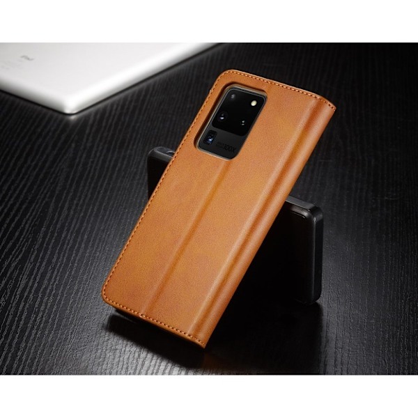 LC.IMEEKE Samsung Galaxy S20 Ultra Flip kotelot - Ruskea Brown