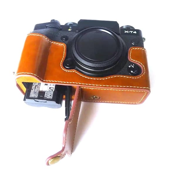 Fujifilm X-T4 halvdeksel i skinn - Brun Brown