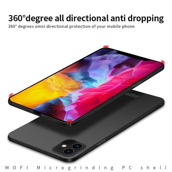 MOFI Shield Slim Frosted Hard Bumpresistent Shell iPhone 12 mini - Sort Black