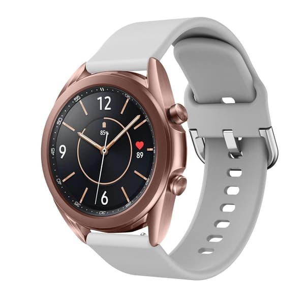 Samsung Galaxy Watch 3 (41 mm) enkelt silikonarmbånd - Grå Silver grey