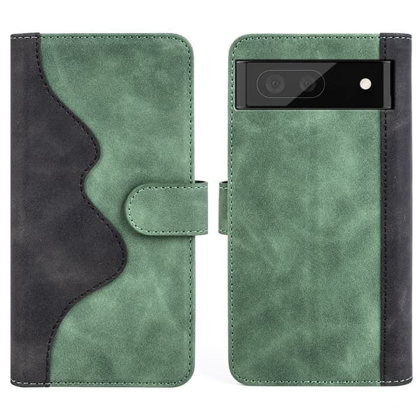Tofarget lærdeksel for Google Pixel 7 Pro - Grønn Green