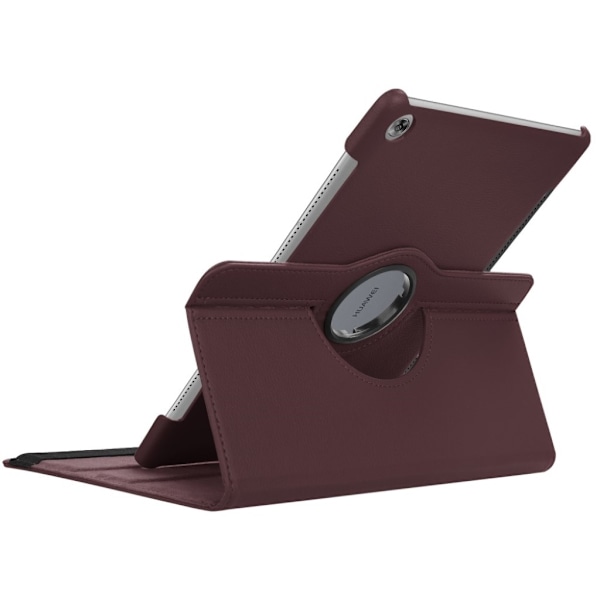 Huawei MediaPad M5 10/M5 10 (Pro) skyddshölje PU läder skyddande stående läge litchi textur - Brun Brun