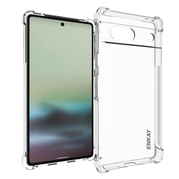 ENKAY gjennomsiktig fallsikkert etui for Google Pixel 7a Transparent