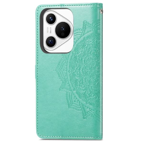 Mandala Huawei Pura 70 nahkakotelo - Vihreä Green